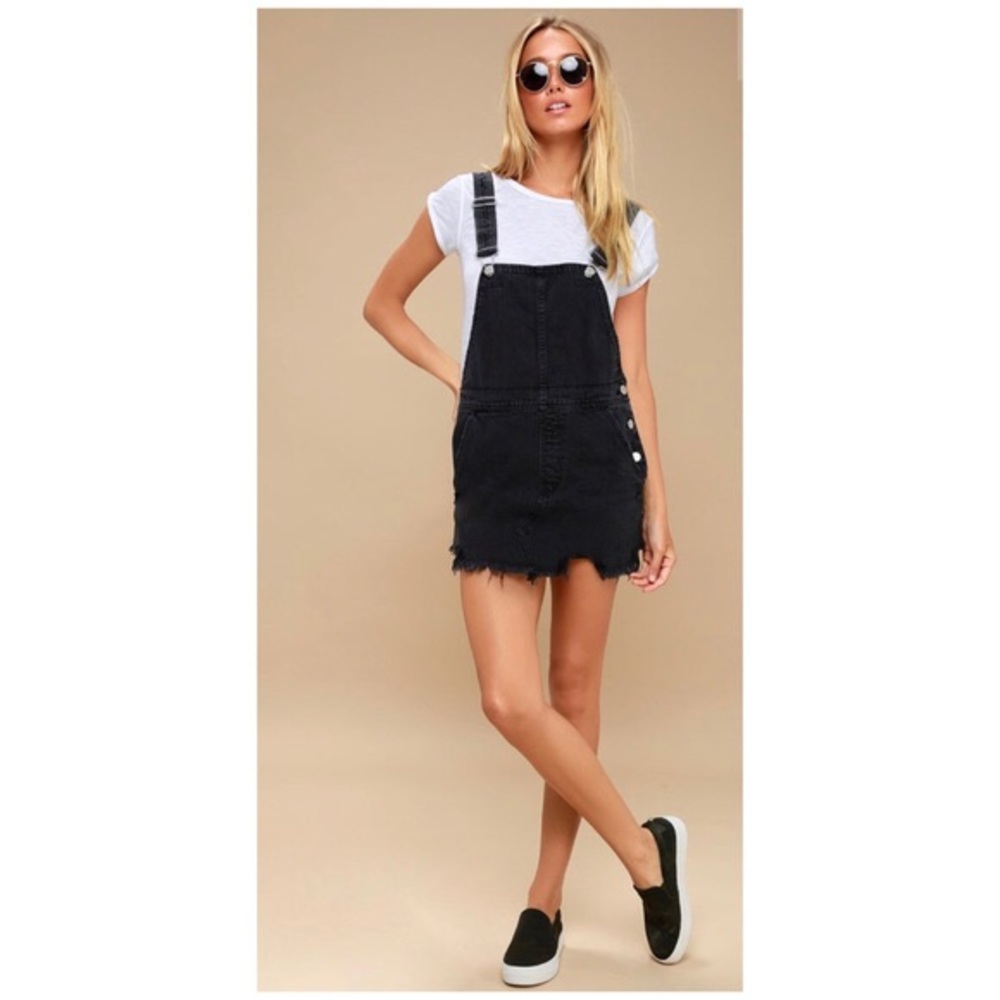 Free People Torn Up Washed Distressed Denim jumper